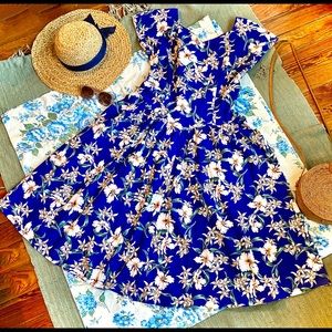 VTG 80s Royal Hawaiian Fit and Flare Dress-XL